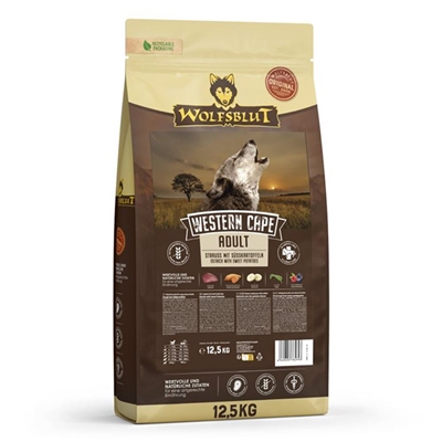 Wolfsblut Hundefoder Til Voksne Hunde Western Cape med Struds 12,5 Kg.